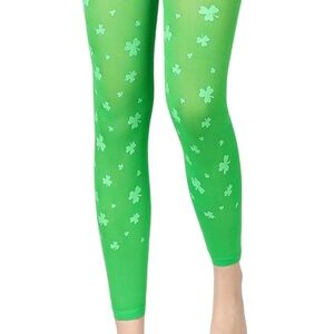 Green Clover Print Leggings